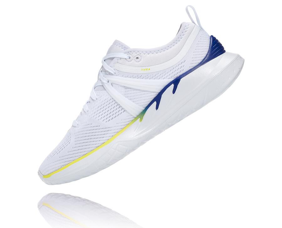 Running Shoes Womens - Hoka One One Tivra - White - ECTVHDB-92